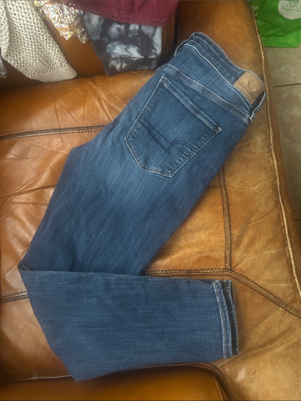 Classic Women's Dark Blue Slim Jeans VGUC 12 Short
